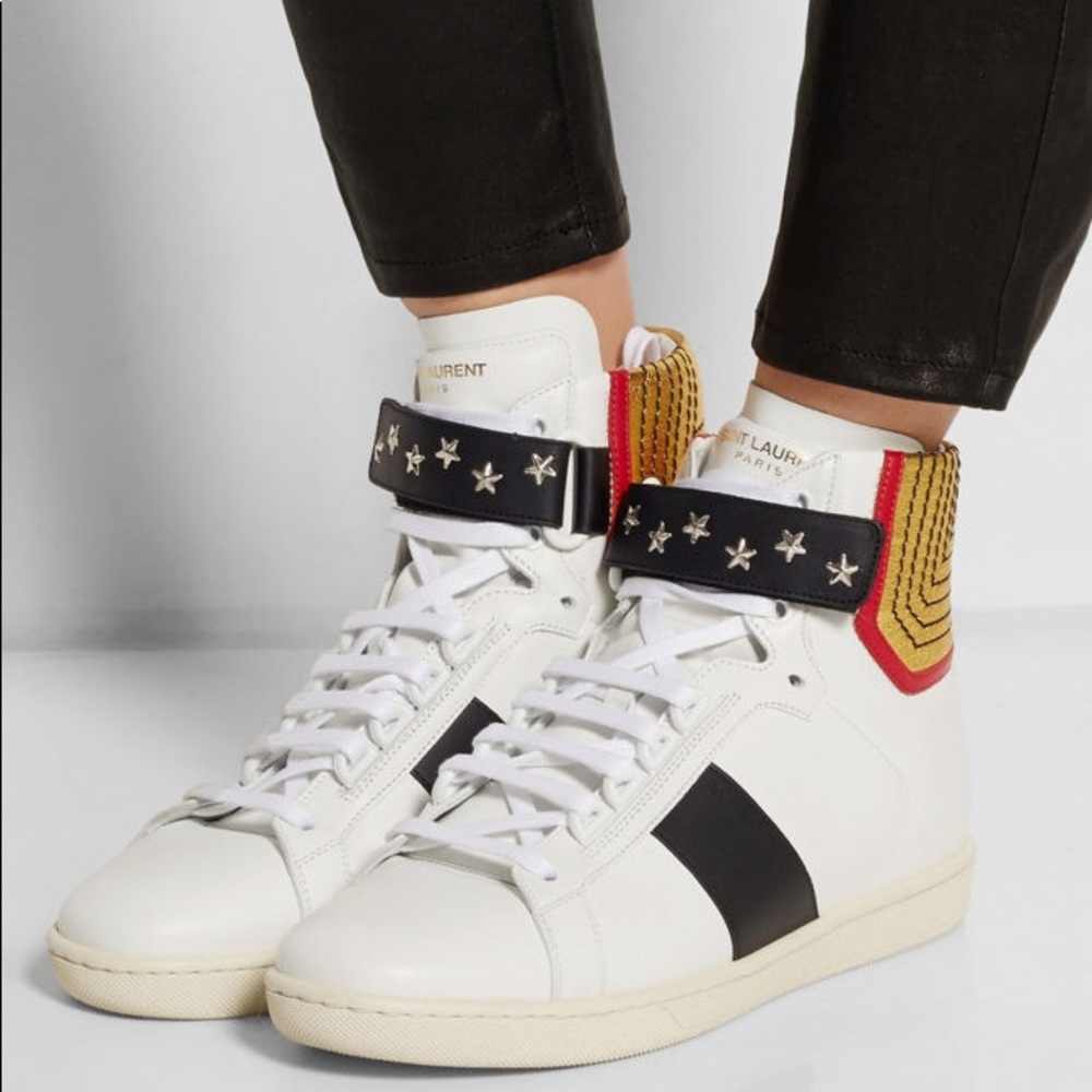 Saint Laurent Leather high top sneakers